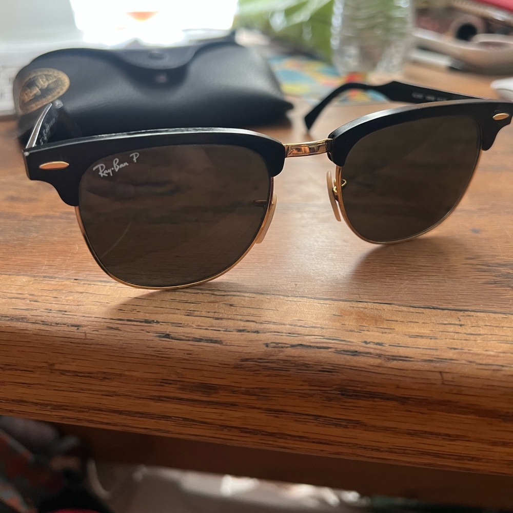 Ray-Ban Classic Black and Gold Sunglasses